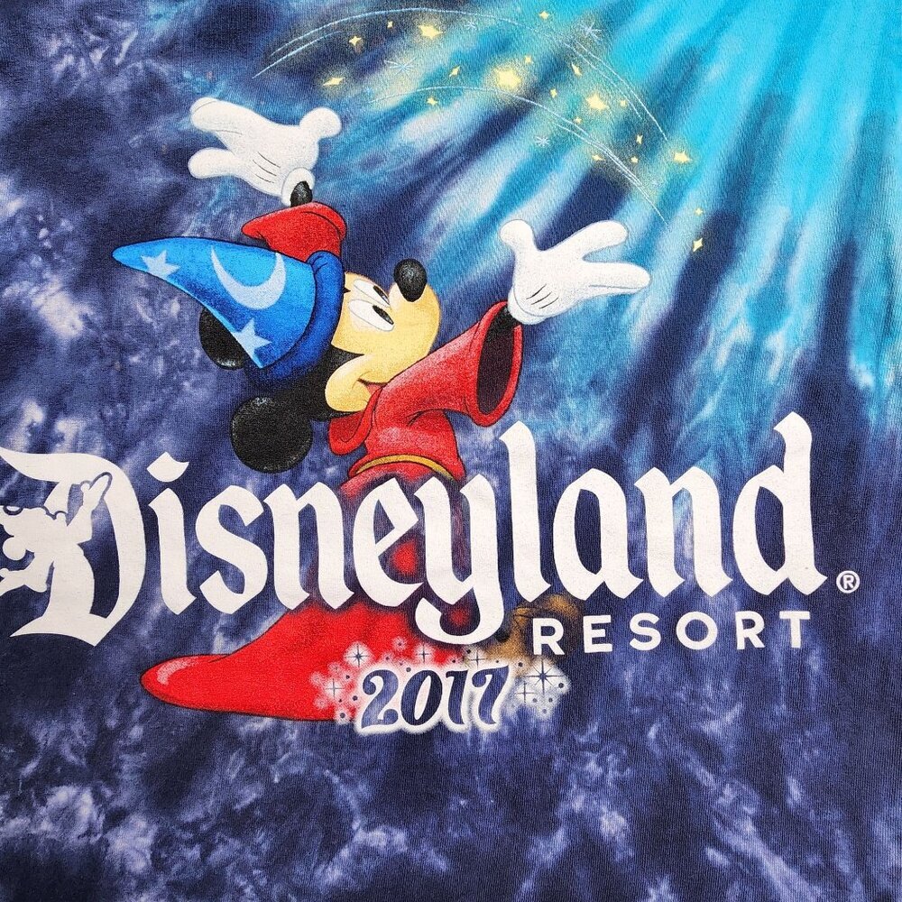 Disneyland Resort 2017 Tie-Dye T-Shirt With Sorcerer Mickey, Women's Small